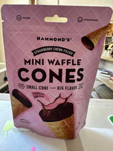 Load image into Gallery viewer, Mini Waffle Cones- Strawberry Crème