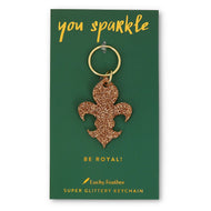 Glitter Fleur De Lis Keychain