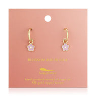 Flower Hoop Earrings