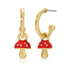 Load image into Gallery viewer, Hoops with Drop - Mushroom - BRING MAGIC