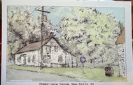 Illustrated Houses Of Huguenot Street Postcard Pack