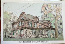 Load image into Gallery viewer, Illustrated Houses Of Huguenot Street Postcard Pack