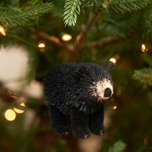 Load image into Gallery viewer, Christmas Black Bear Buri Ornament