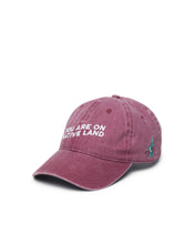 Load image into Gallery viewer, 'YOU ARE ON NATIVE LAND DAD CAP - MAROON