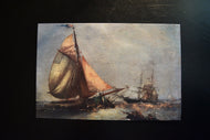 Postcard: Sailboat on Choppy Waters