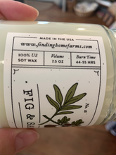 Load image into Gallery viewer, Fig and Sage 7.5oz Soy Candle