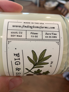 Fig and Sage 7.5oz Soy Candle