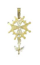 Load image into Gallery viewer, Small Gold Huguenot Cross Pendant