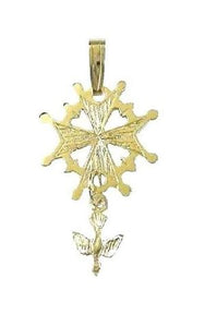 Small Gold Huguenot Cross Pendant
